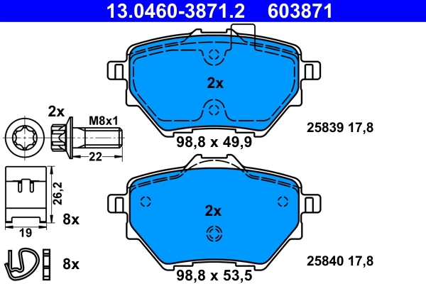 Set placute frana