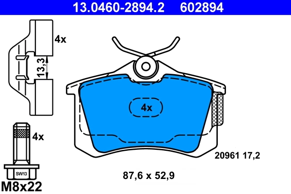 Set placute frana