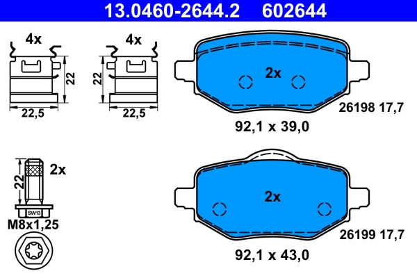Set placute frana