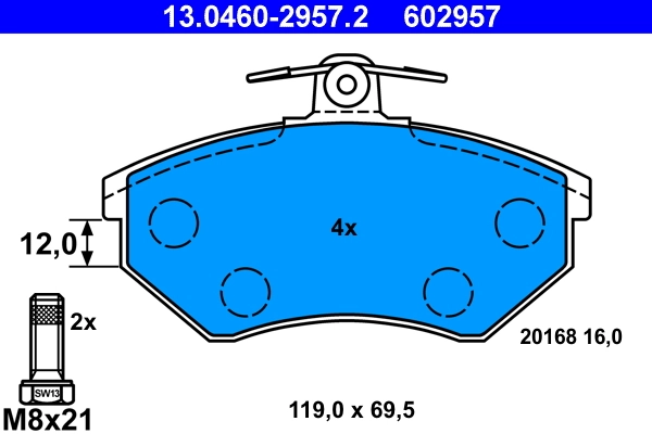 Set placute frana
