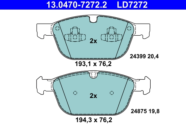 Set placute frana