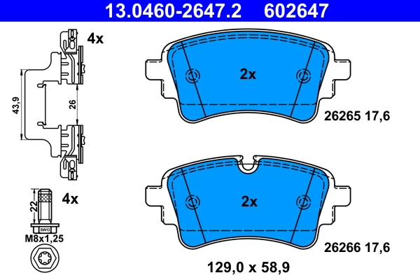 Set placute frana