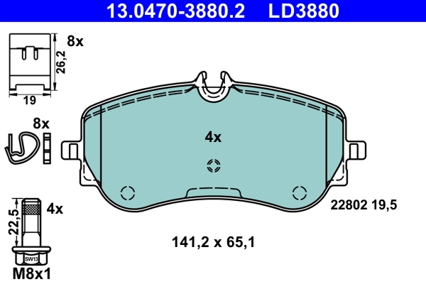 Set placute frana