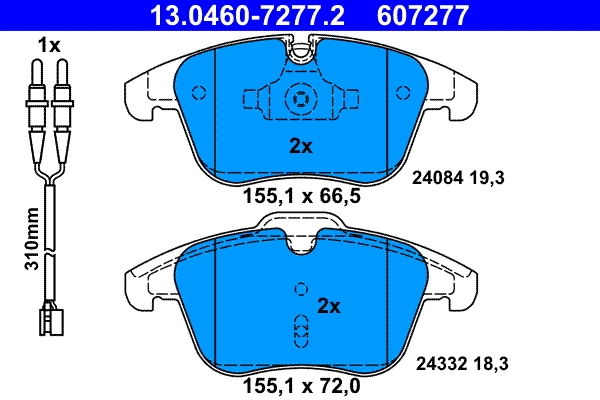 Set placute frana