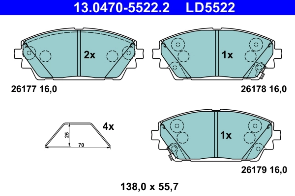 Set placute frana,frana disc