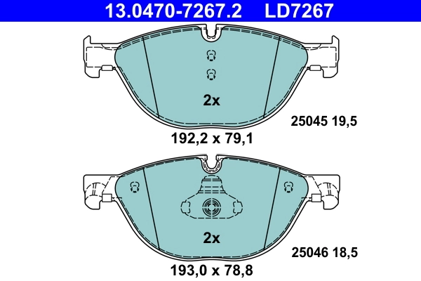 Set placute frana