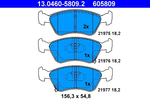 Set placute frana