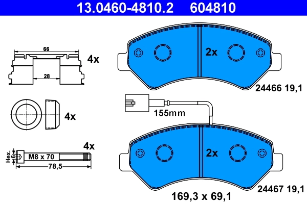 Set placute frana