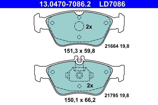 Set placute frana