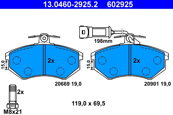 Set placute frana