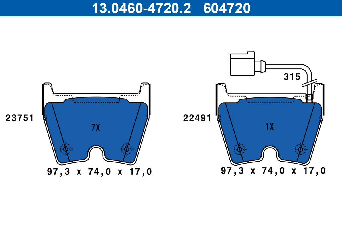 Set placute frana
