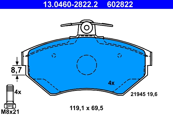Set placute frana