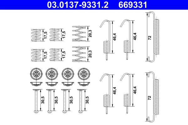 Set accesorii saboti frana