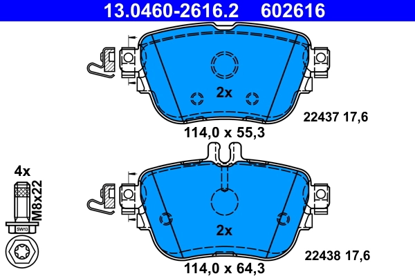 Set placute frana