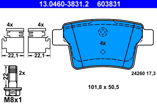 Set placute frana