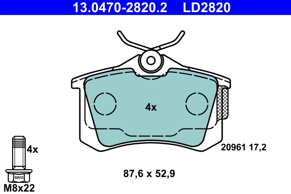Set placute frana
