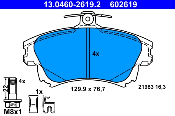 Set placute frana
