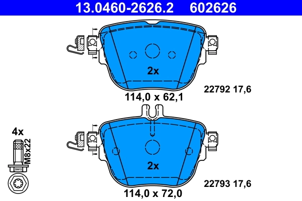 Set placute frana