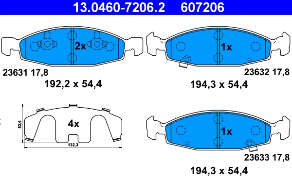 Set placute frana