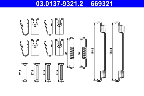 Set accesorii saboti frana