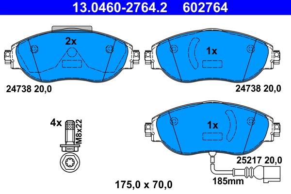 Set placute frana