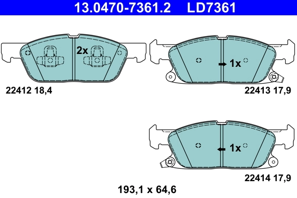 Set placute frana