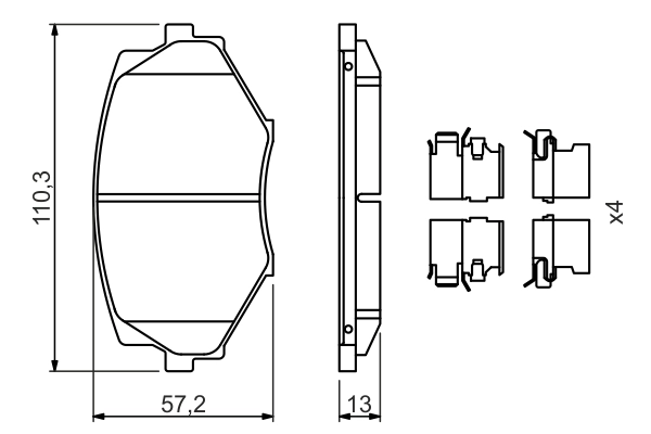 Set placute frana