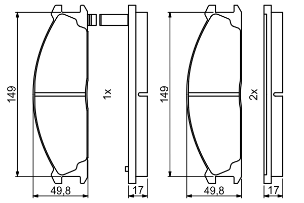 Set placute frana