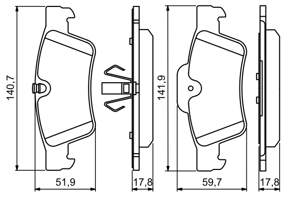 Set placute frana