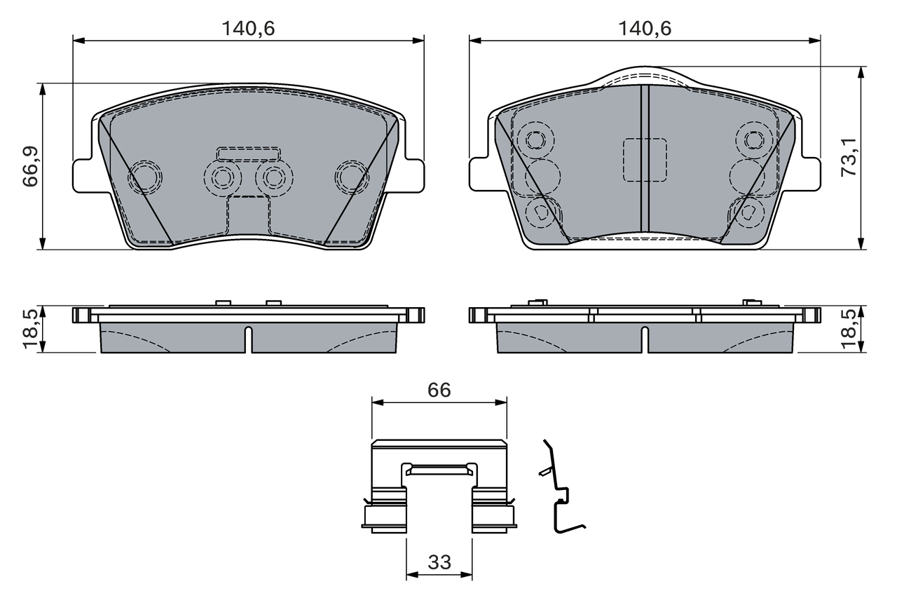Set placute frana