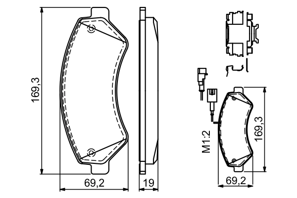 Set placute frana,frana disc