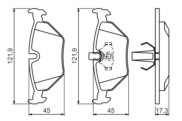 Set placute frana