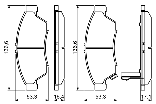 Set placute frana