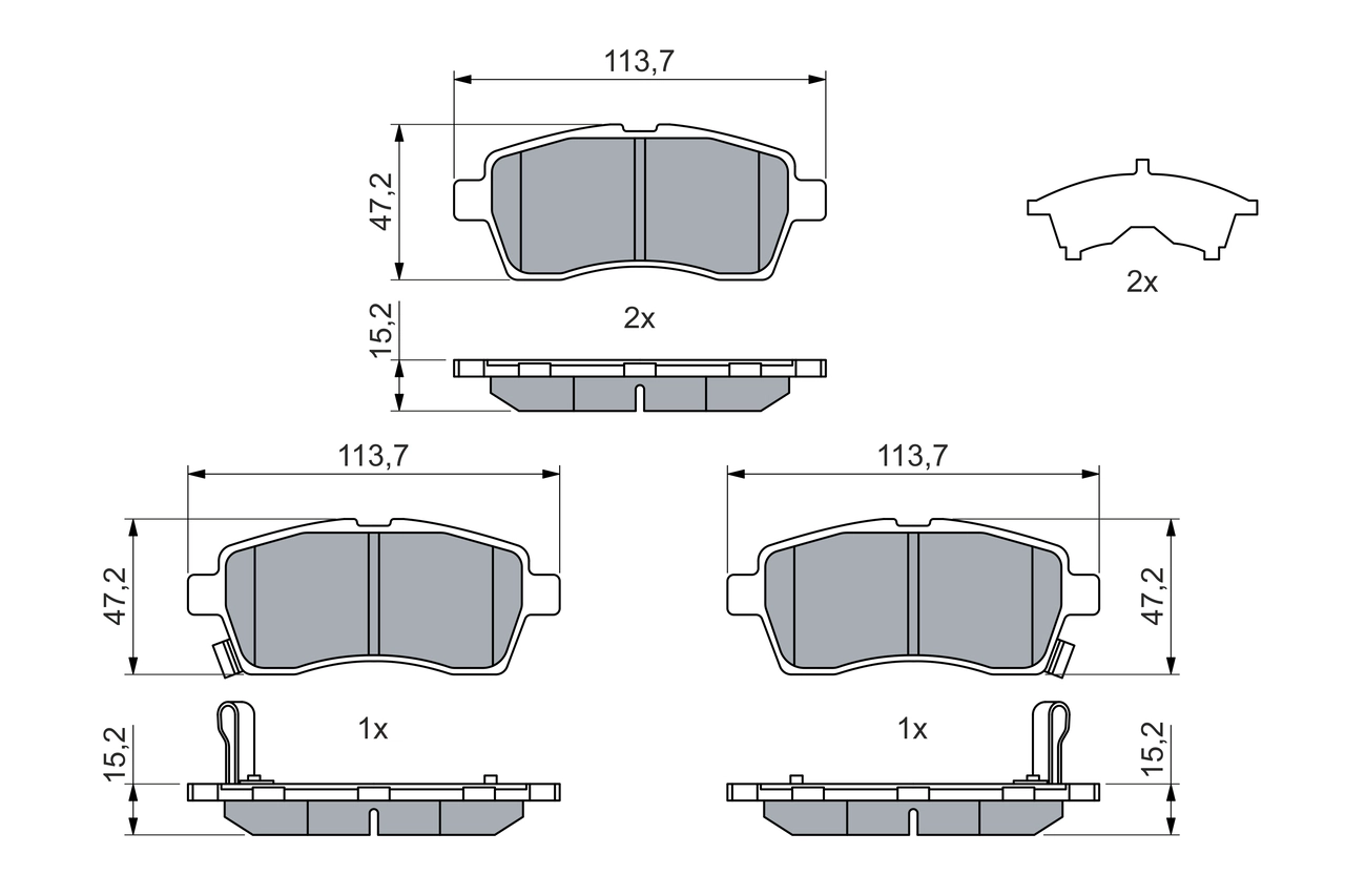 Set placute frana