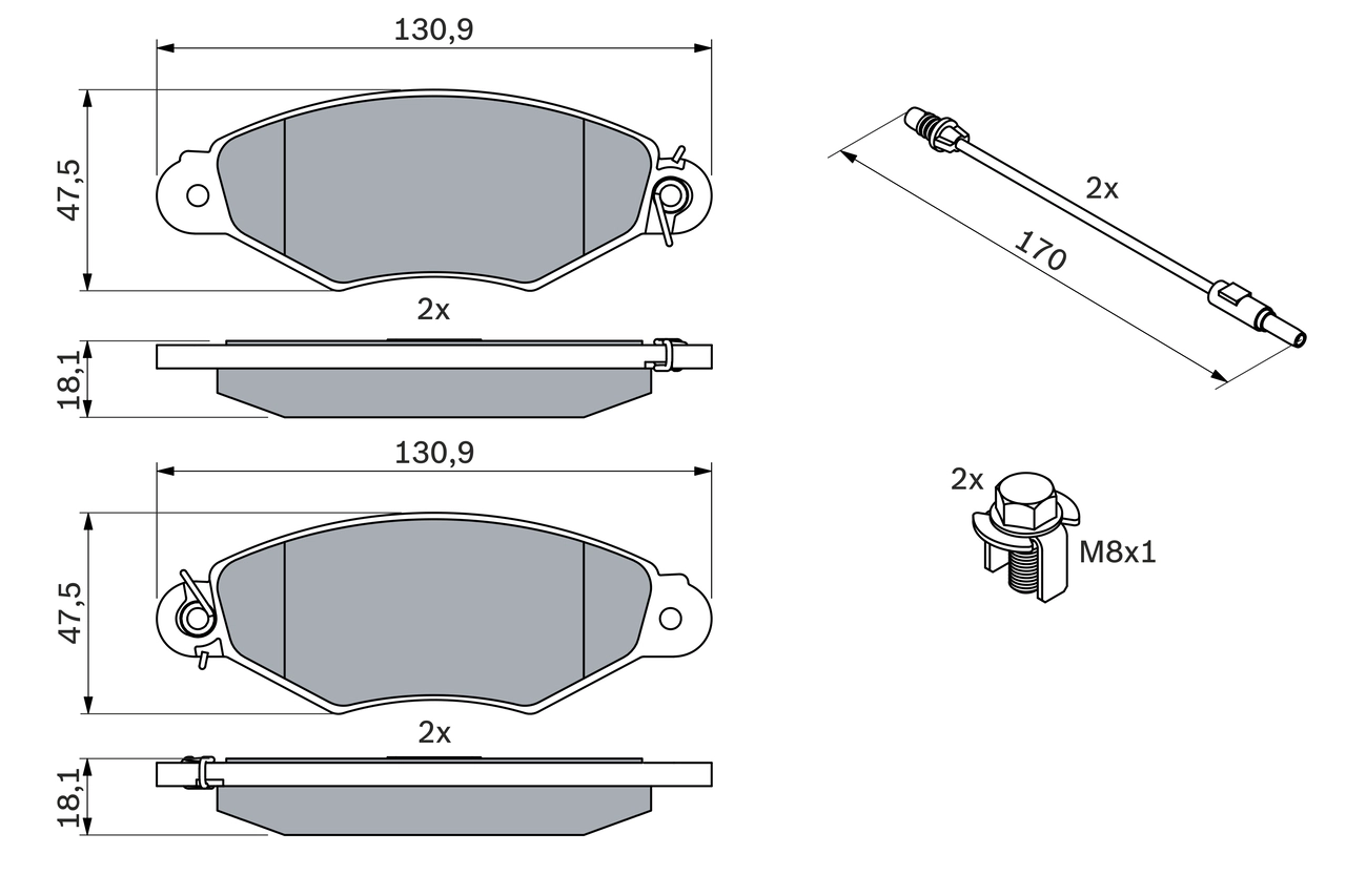 Set placute frana