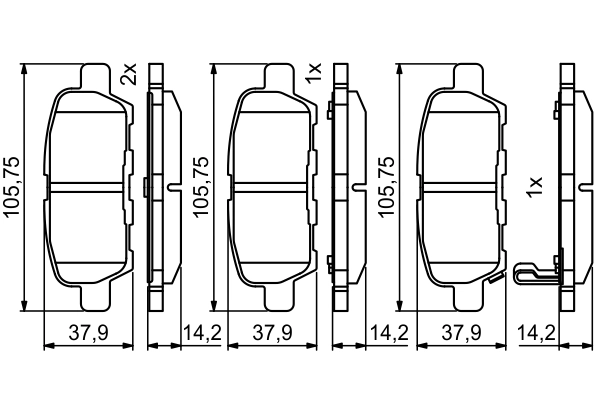 Set placute frana
