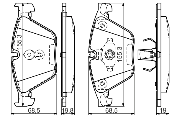 Set placute frana