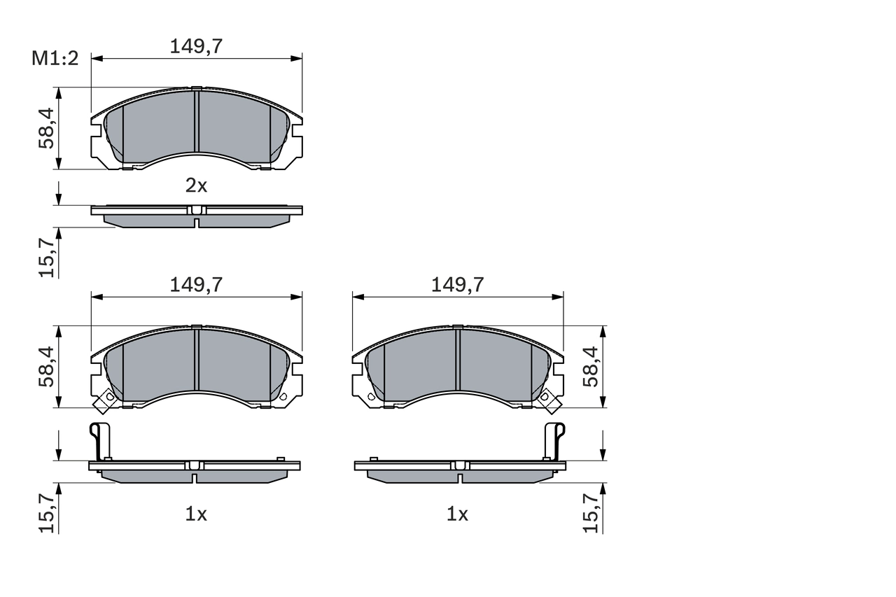 Set placute frana