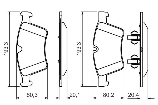 Set placute frana