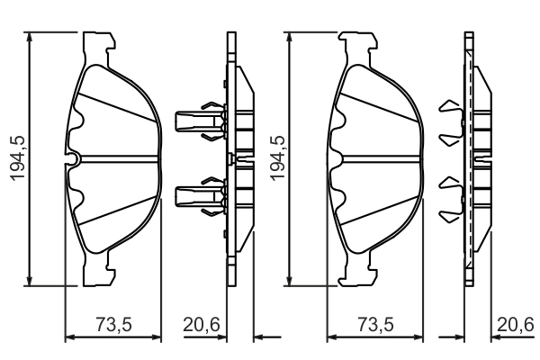 Set placute frana
