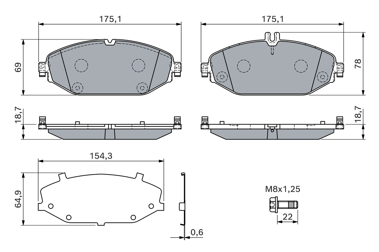 Set placute frana