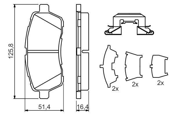Set placute frana