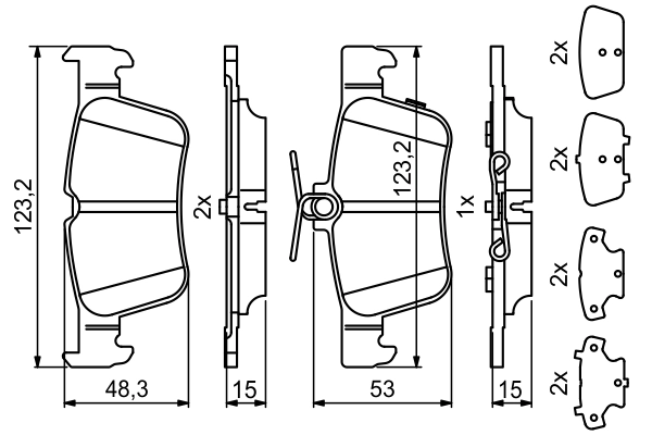 Set placute frana