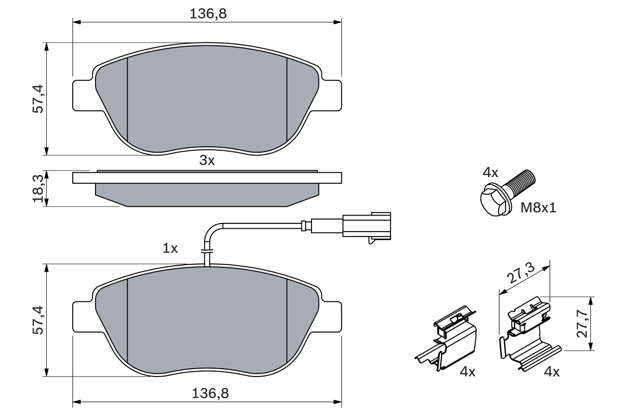Set placute frana