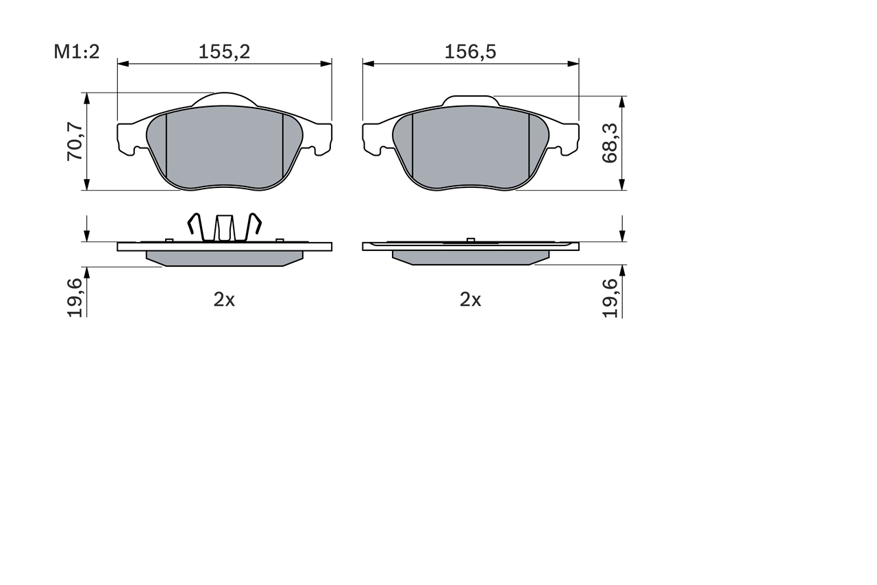 Set placute frana