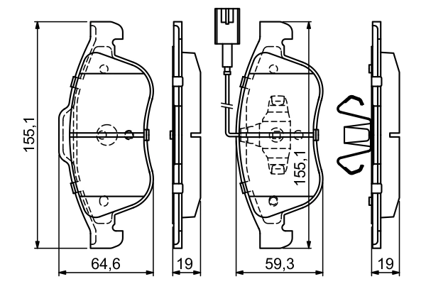 Set placute frana
