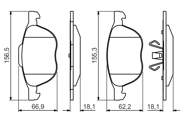 Set placute frana