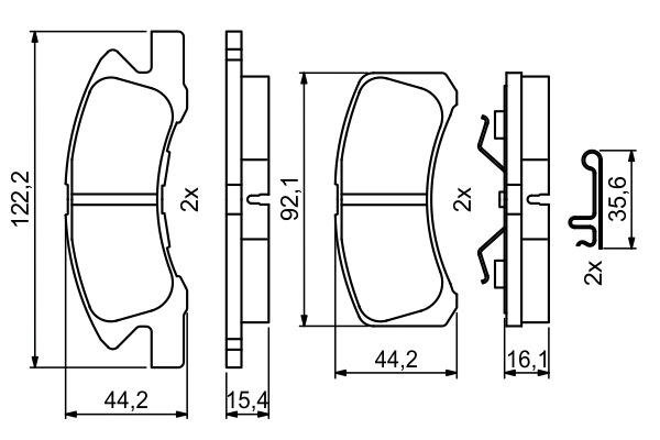 Set placute frana