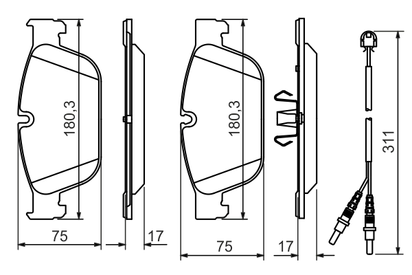 Set placute frana