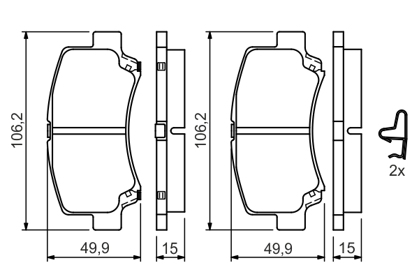 Set placute frana
